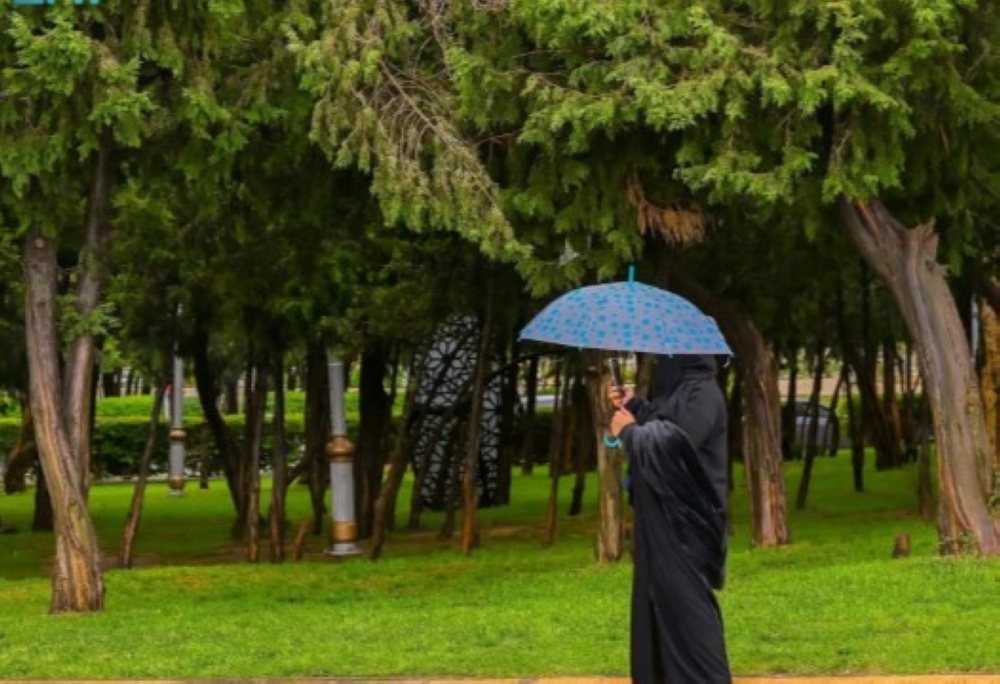 الأمطار تشكل مشاهد رائعة - واس 