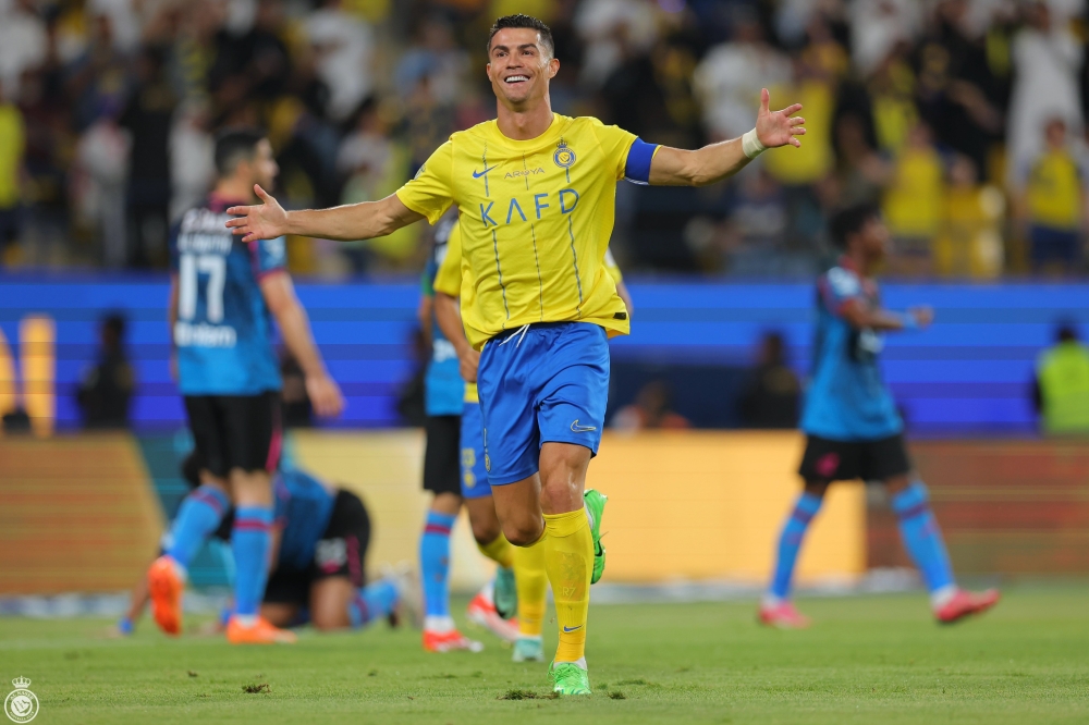 هاتريك رونالدو يفوز النصر لاكتساح الوحدة في دوري روشن