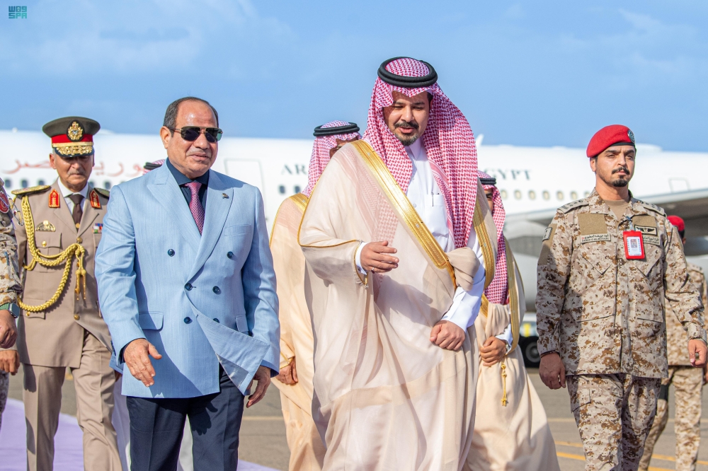 الرئيس المصري يصل إلى المدينة المنورة - واس