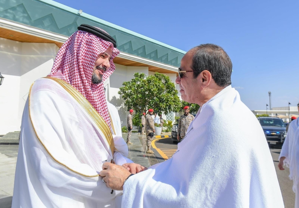 الرئيس المصري يغادر المدينة المنورة - واس