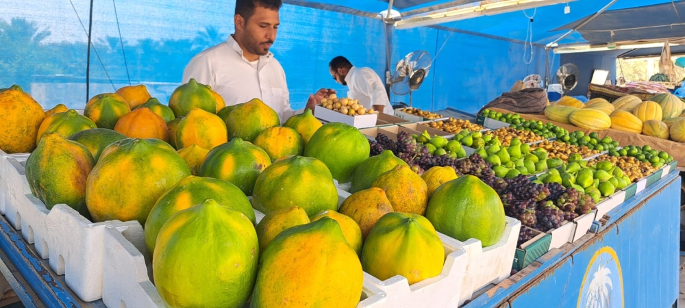 فيديو| الرطب والعنب والتين.. المنتجات الزراعية تجذب زوار الأحساء