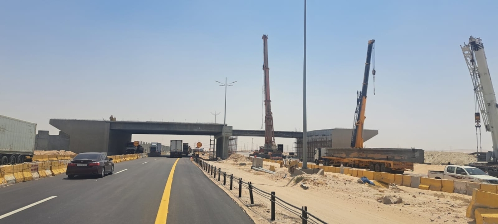 86 % إنجازًا لمشروع جسر «معبر الجمال» بالشرقية