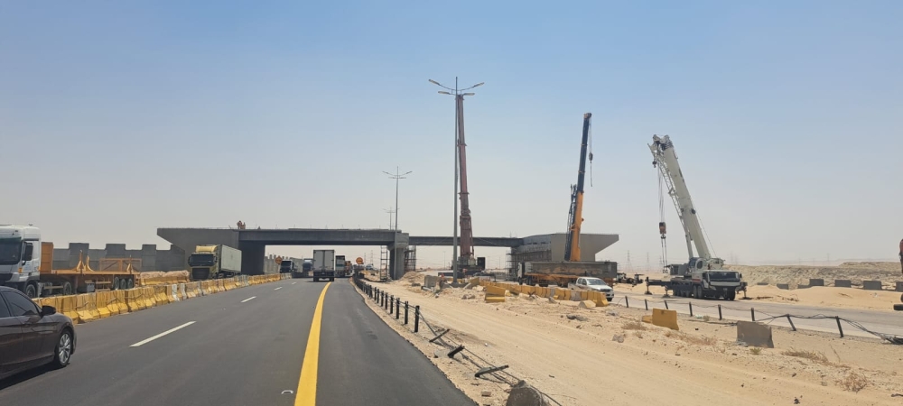 86 % إنجازًا لمشروع جسر «معبر الجمال» بالشرقية