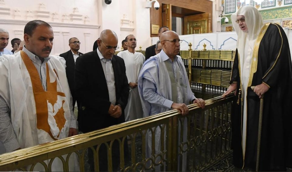 الرئيس الموريتاني يزور المسجد النبوي