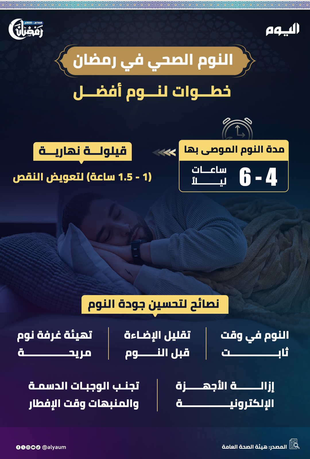 النوم الصحي في رمضان.. خطوات لنوم أفضل 