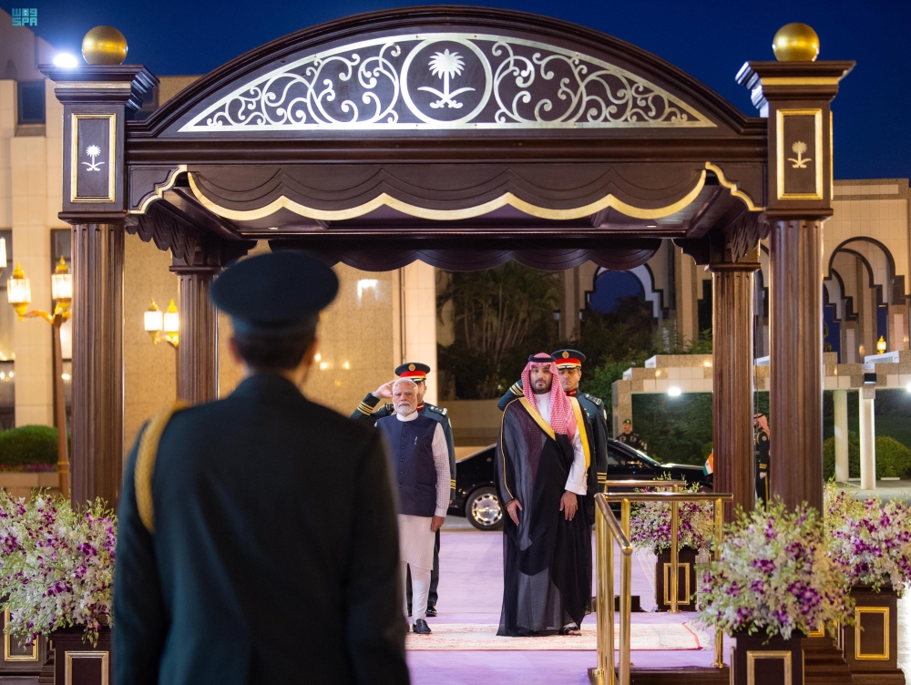  سمو ولي العهد يستقبل رئيس وزراء الهند - واس