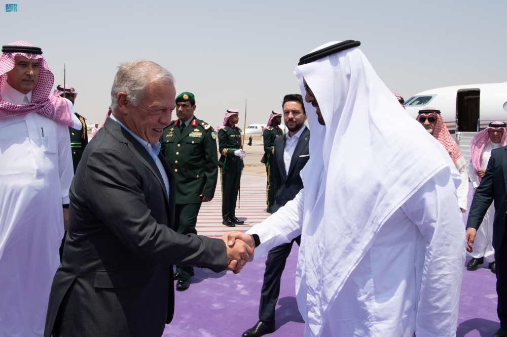 ملك الأردن يصل جدة