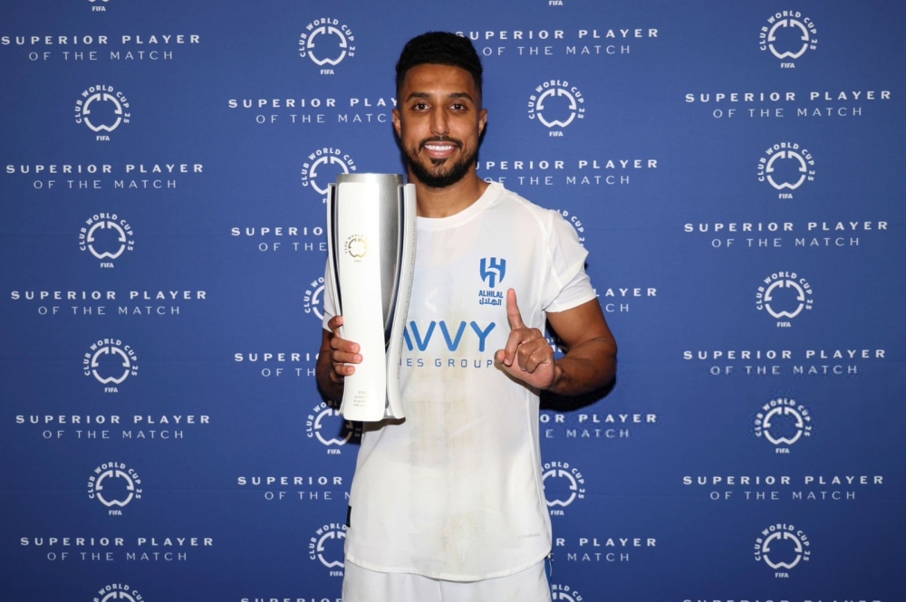 سالم الدوسري رجل مباراة الهلال وباتشوكا 