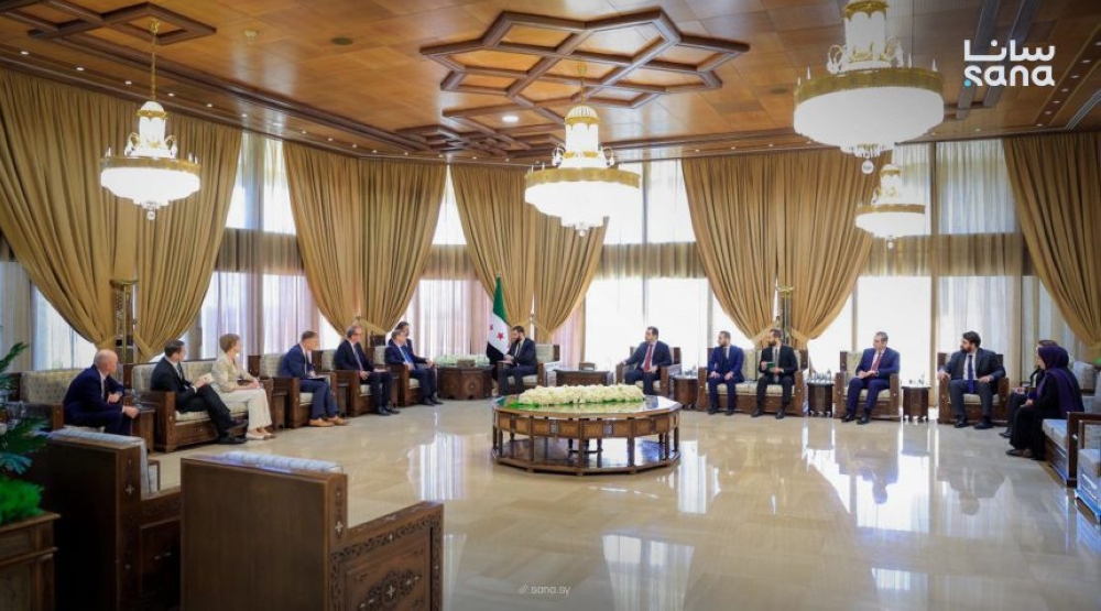 الرئيس السوري يبحث سبل تعزيز التعاون مع وفد ألماني رفيع المستوى
