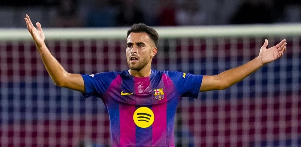 إصابة غارسيا مدافع برشلونة بكسر في أنفه