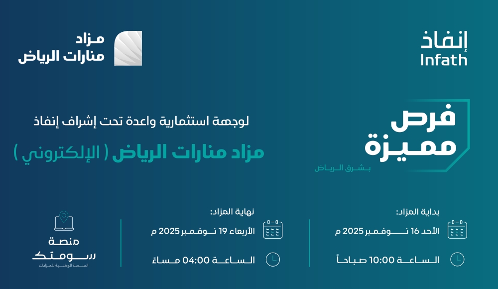 17 فرصة عقارية بمزاد منارات الرياض العلني الإلكتروني