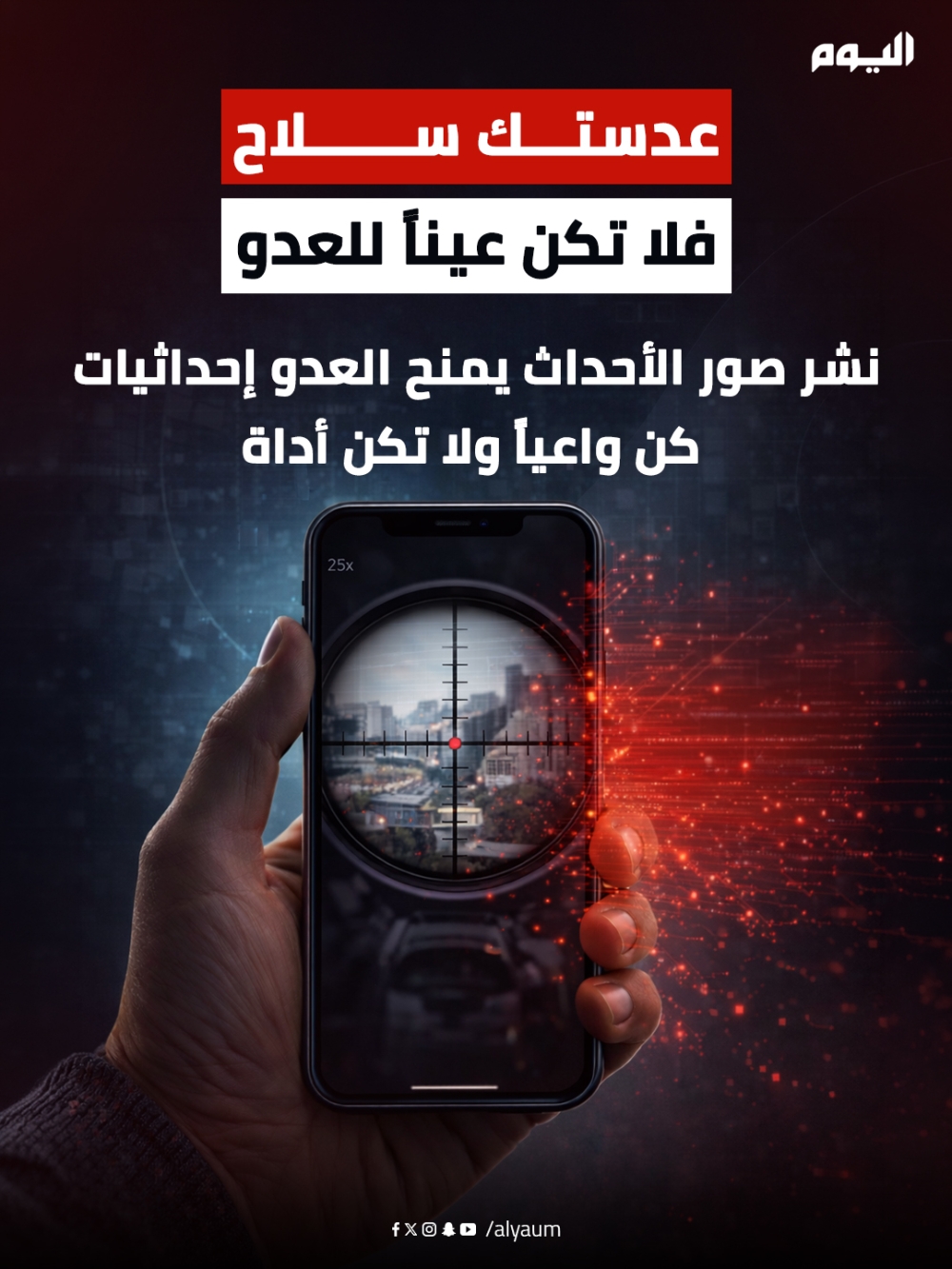 عدستك سلاح.. فلا تكن عيناً للعدو 