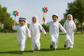عيد الفطر فرصة لتعزيز هرمون السعادة - صورة بالذكاء الاصطناعي 