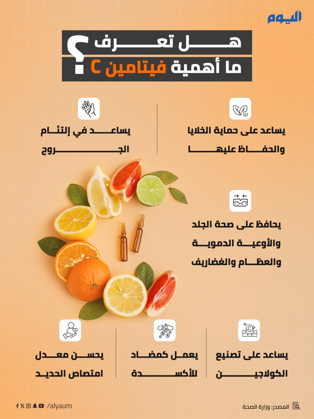 هل تعرف ما أهمية فيتامين C ؟ 