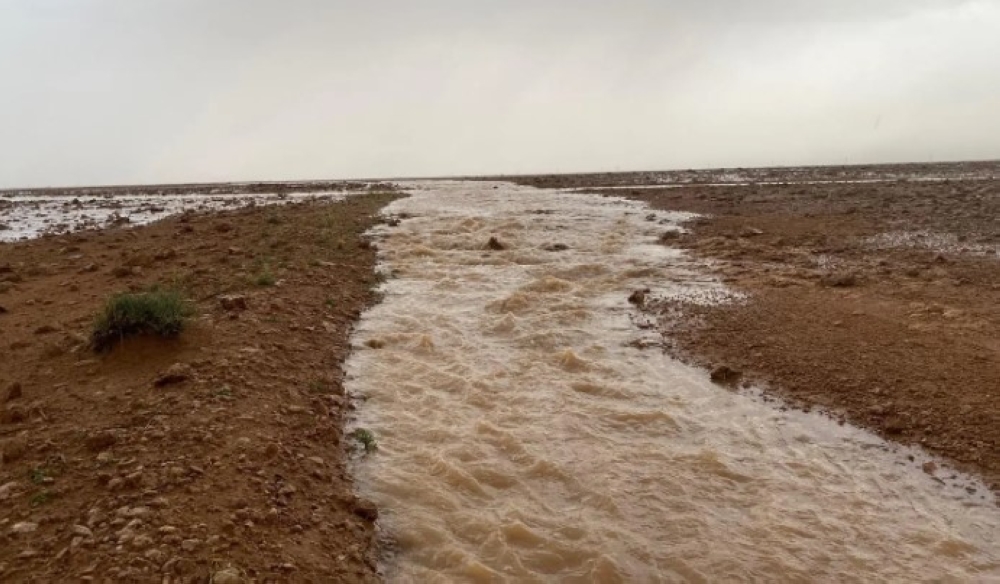  هطول أمطار غزيرة مصحوبة بزخات من البرد على رفحاء - واس 