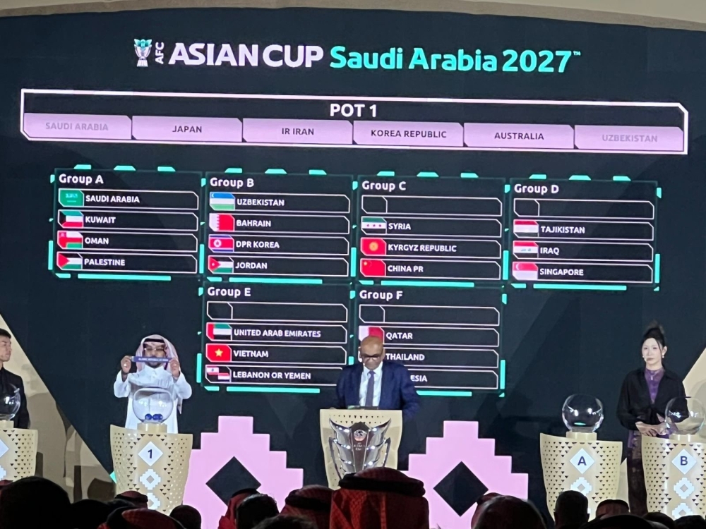 من قلب الدرعية التاريخية.. نتائج قرعة كأس آسيا 2027 والأخضر السعودي يواجه ثلاثي عربي