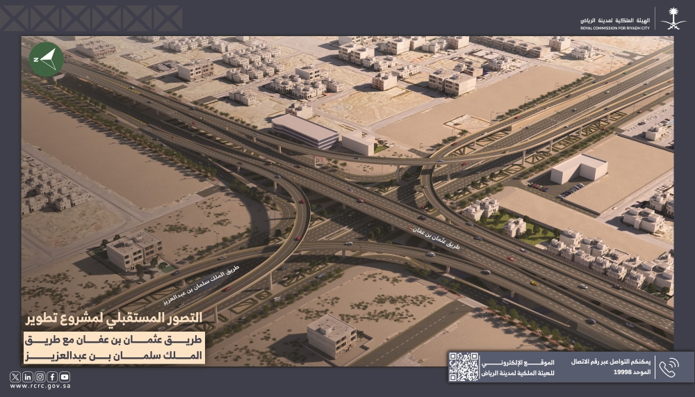 الرياض.. 7 جسور لتطوير طريق عثمان بن عفان مع طريق الملك سلمان - واس 
