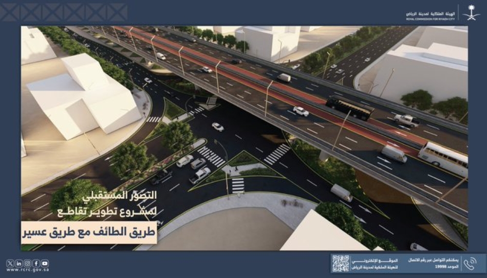"ملكية الرياض" تعلن تنفيذ جسرين ضمن مشروع تطوير طريق الطائف