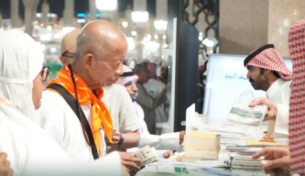 معرض تفاعلي بالمسجد النبوي للتعريف بالخدمات الدينية والإثرائية - رئاسة الشؤون الدينية 