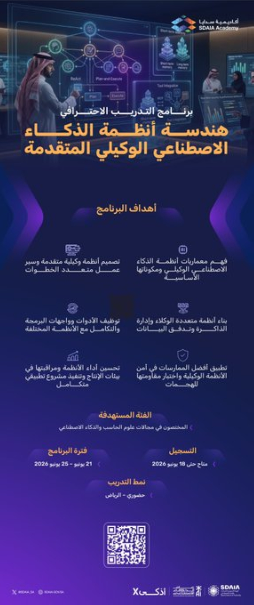 تفاصيل التسجيل في برنامج "سدايا" للتدريب في هندسة البيانات الحديثة 