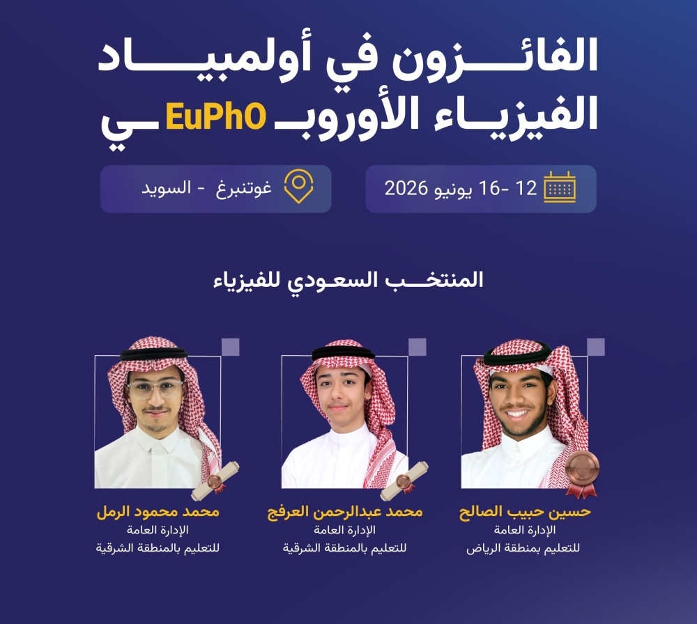 المملكة تحصد 3 جوائز دولية في أولمبياد الفيزياء الأوروبي 2026