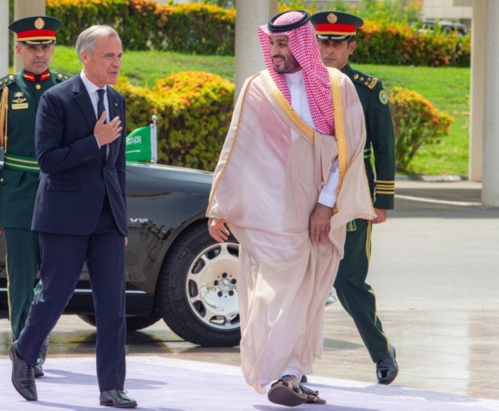 ولي العهد يستقبل رئيس وزراء كندا في قصر السلام بجدة - واس 