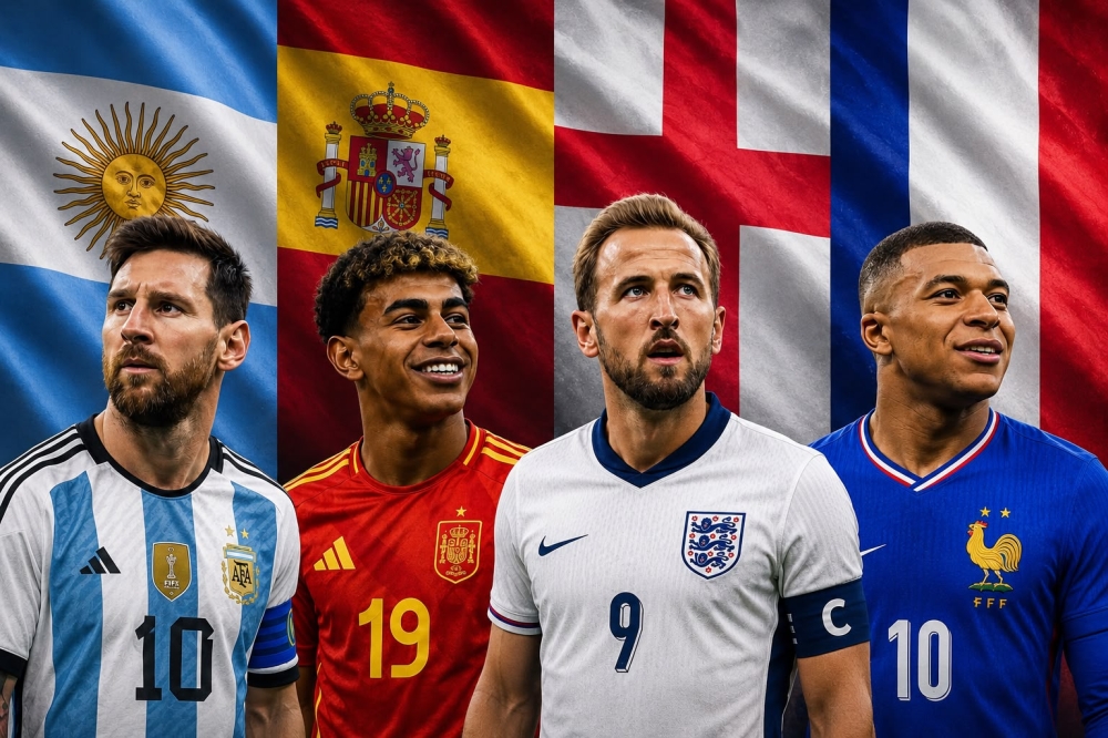 المربع الذهبي يجمع "التوب 4" الأعلى تصنيفاً في الفيفا لأول مرة بالتاريخ!