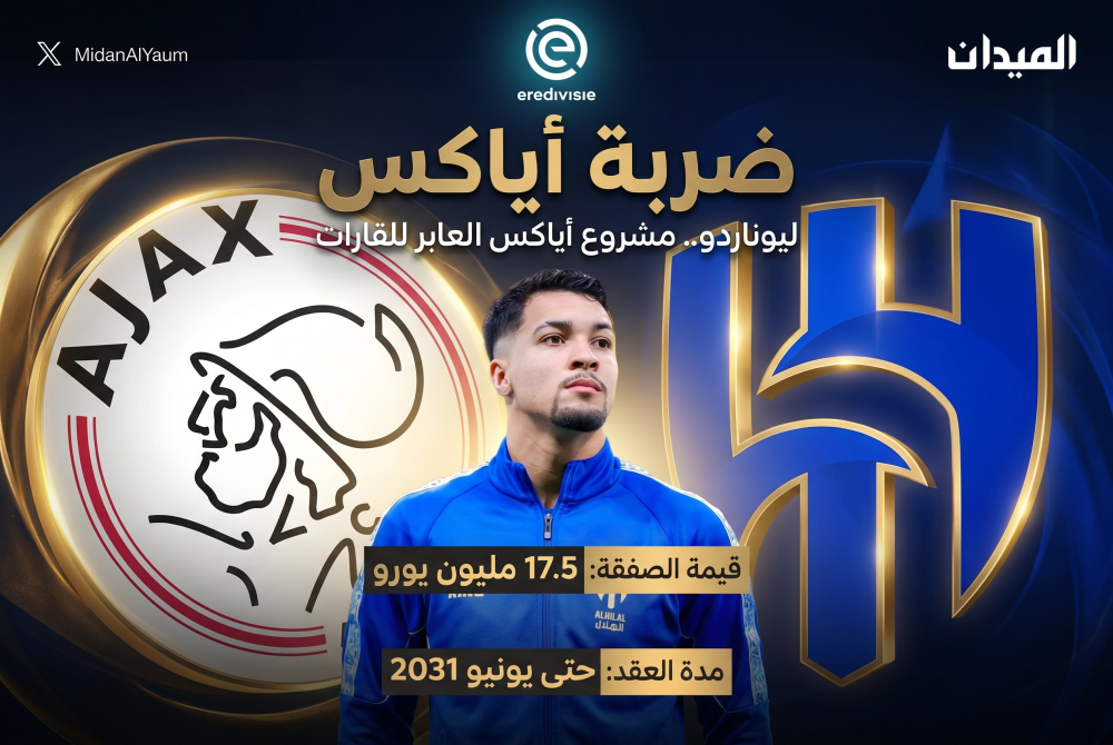 أياكس يباغت بورتو وفيورنتينا ويخطف توقيع ماركوس ليوناردو من الهلال