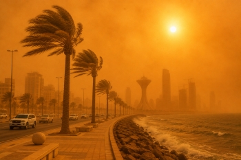 استمرار الموجة الحارة والأتربة المثارة على المنطقة الشرقية اليوم الأربعاء - اليوم