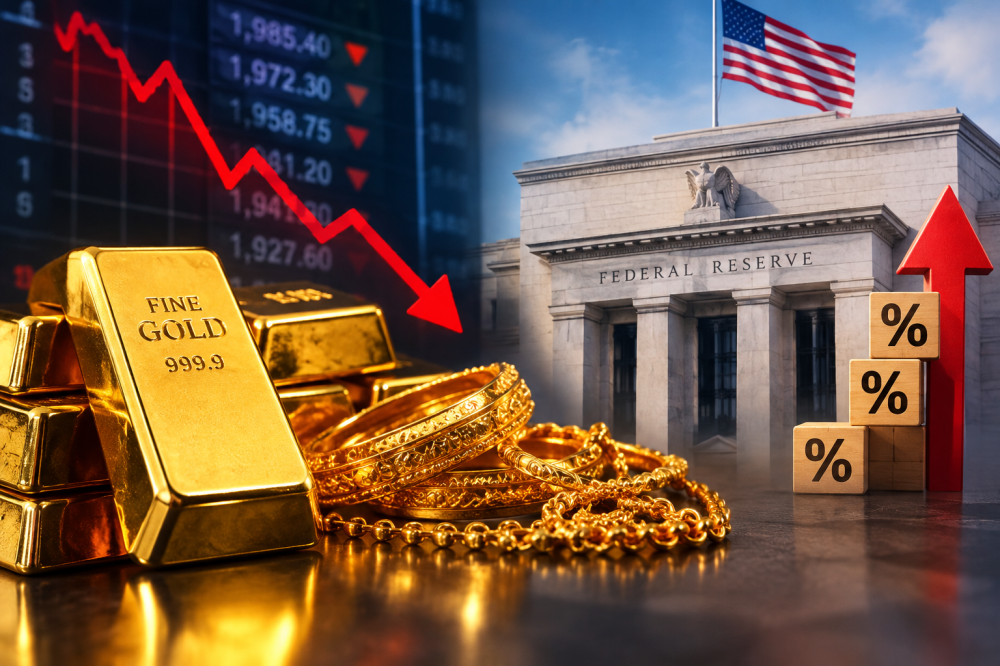 انخفاض أسعار الذهب مع تزايد التوقعات برفع أسعار الفائدة الأمريكية