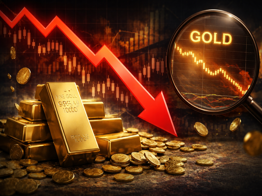 انخفاض سعر الذهب مع ضغط ارتفاع الدولار وعوائد السندات الأمريكية