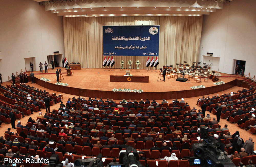 أعضاء البرلمان العراقي في جلسة ببغداد في الأول من يوليو 2014 (رويترز)