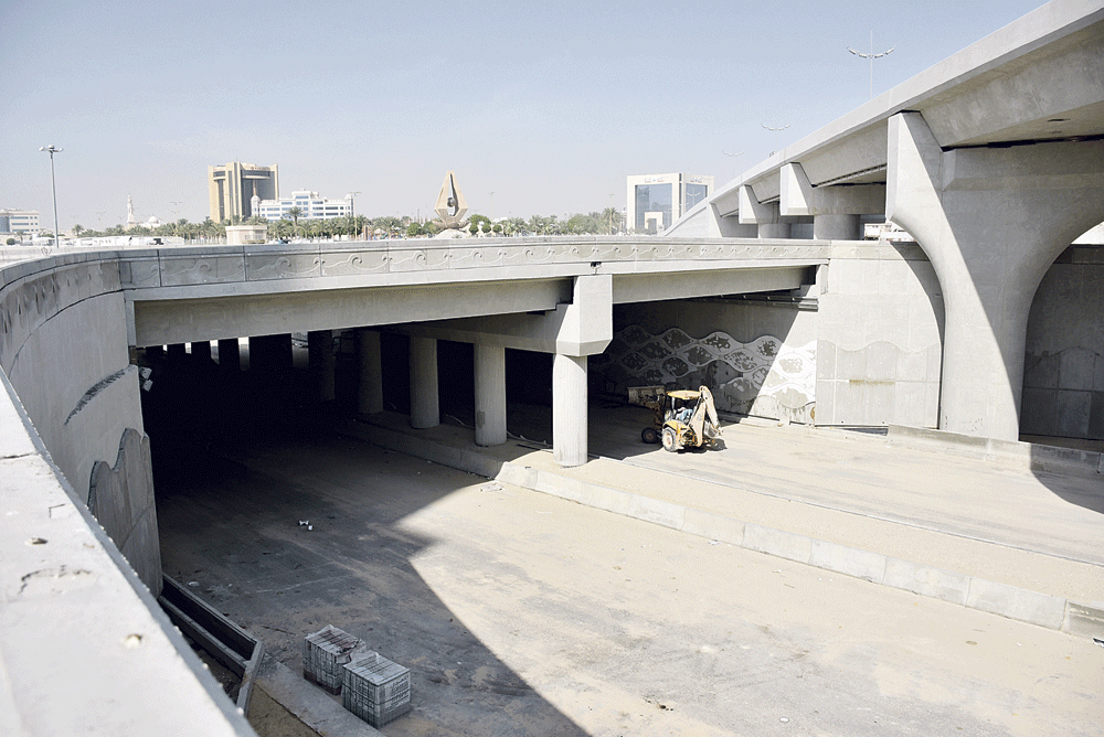 المشروع يشتمل على نفق بامتداد طريق الملك عبدالله (تصوير: هاني الخميس)
