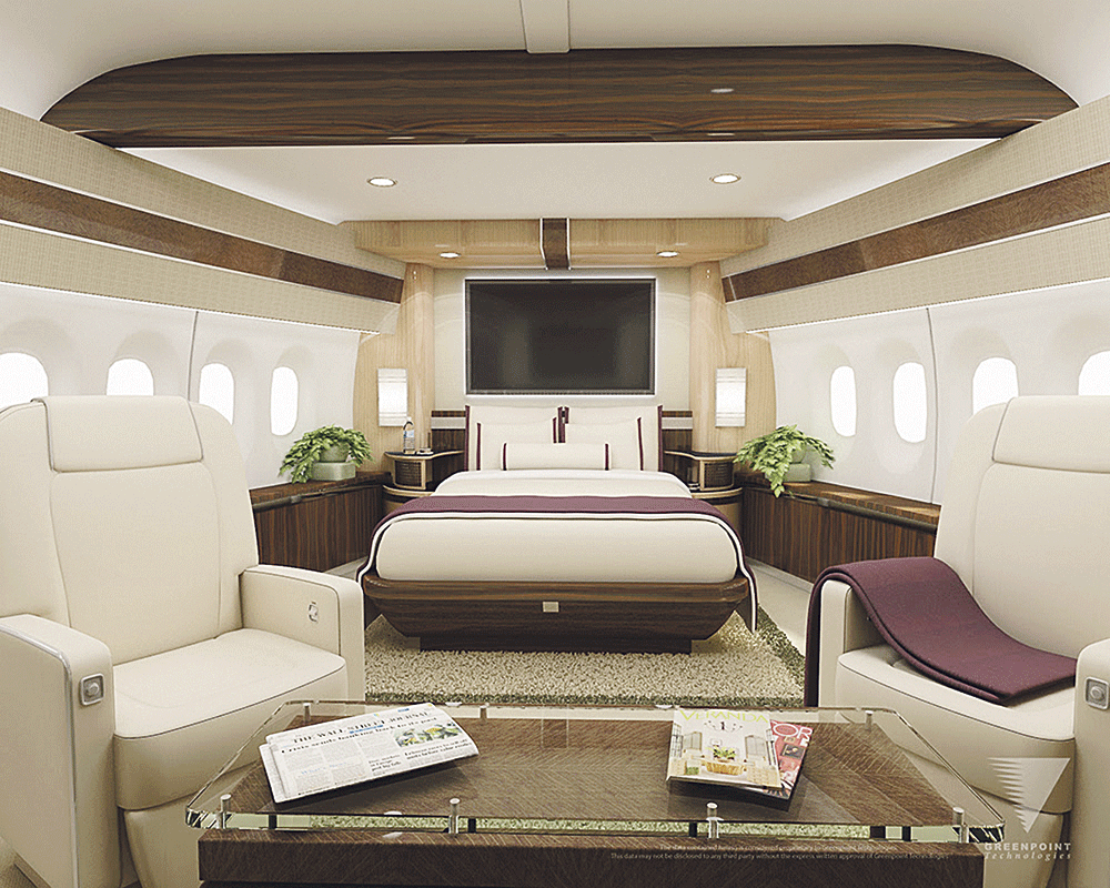  غرف النوم في الطائرات الخاصة عادة ما تكون فندقية (اليوم)