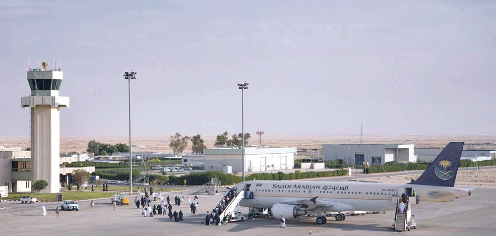 جانب من مطار الأحساء اليوم