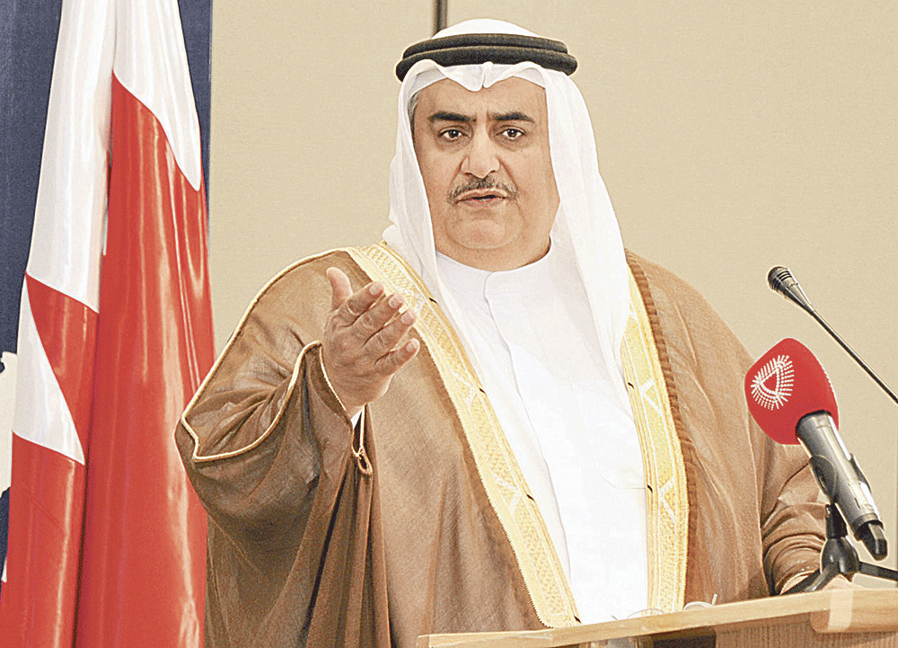 وزير الخارجية البحريني خالد بن أحمد بن محمد آل خليفة (بنا)