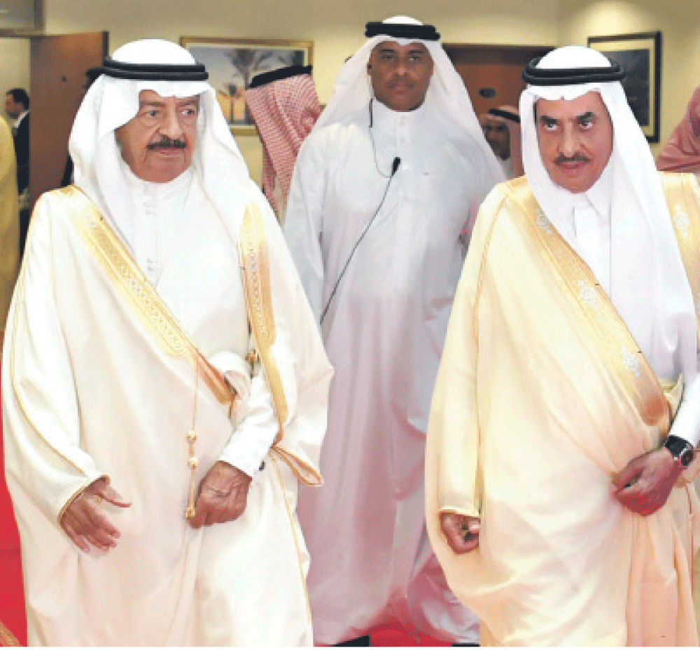 الأمير خليفة بن سلمان لدى وصوله مقر الاحتفال