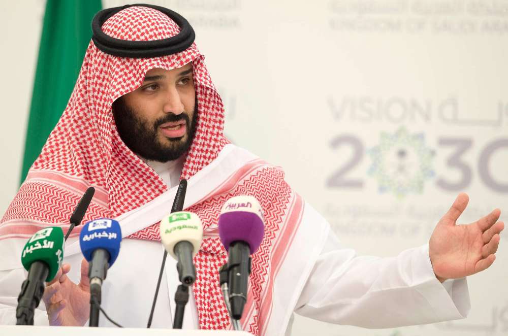 ولي ولي العهد يجيب عن الأسئلة خلال المؤتمر الصحفي أمس عن التحول الوطني 