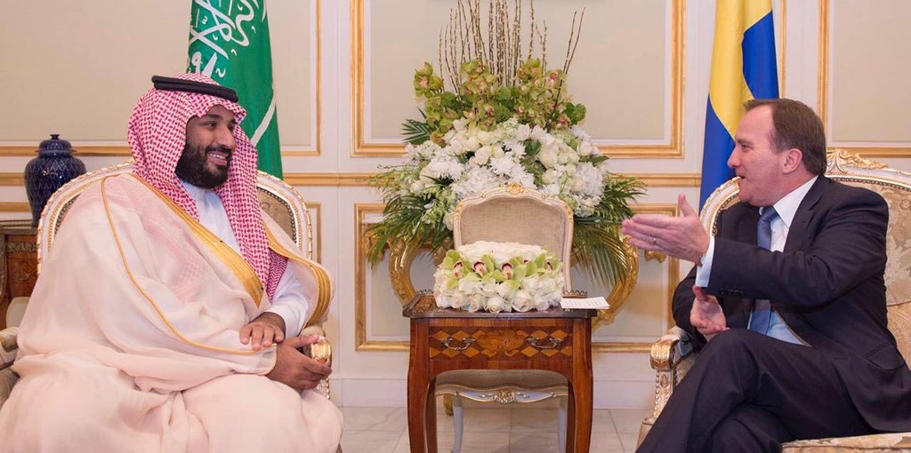ولي ولي العهد يلتقي رئيس وزراء السويد ويبحثان فرص التعاون الثنائي، والمسائل ذات الاهتمام المتبادل