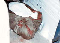 جثة أحد الارهابيين بعد مقتله